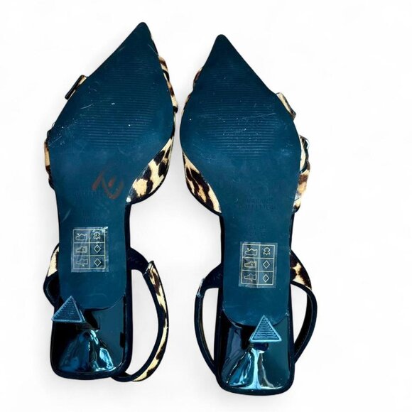 Leopard Print Kitten Heels Y2K Urban Outfitters Lizzie Slingbacks (Size 6) - Picture 4 of 5